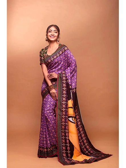 Navratri Saree: Crepe Silk Elegance-NT-534D6