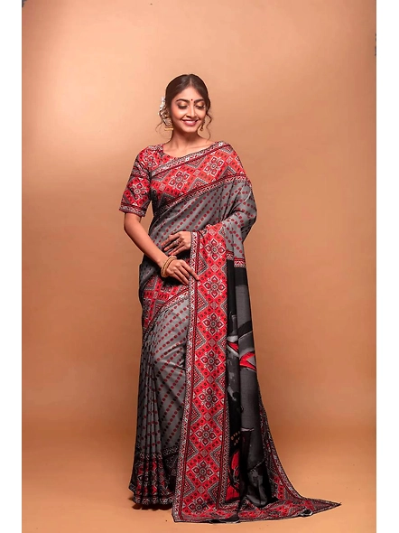 Navratri Saree: Crepe Silk Elegance-NT-534D7