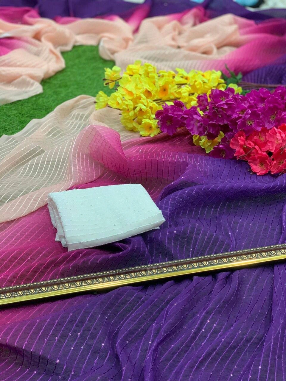 Pink-Orange Pure Katan Silk Banarasi Handloom Saree - Tilfi