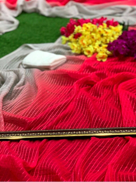 Exquisite Georgette Padding Saree with Crochet Sequence Work - Luxury Collection-NT-571R