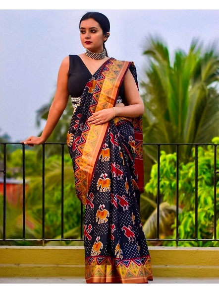 Pure Mulmul Cotton Silk Saree for Elegance and Luxury-3