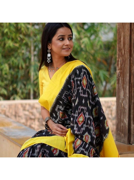 Yellow Linen Digital Printed Saree - Elegant Saree for All Occasions-NT-564