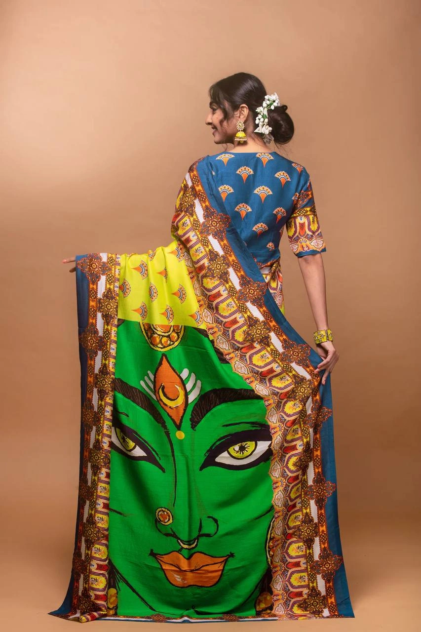 Navratri Saree Crepe Silk Saree-2