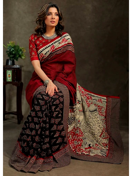 Exquisite Pure Mulmul Cotton Silk Saree with Digital Print