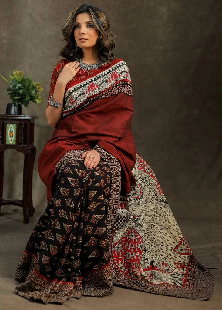 Exquisite Pure Mulmul Cotton Silk Saree with Digital Print-1