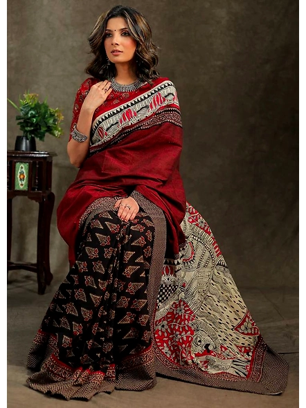 Exquisite Pure Mulmul Cotton Silk Saree with Digital Print