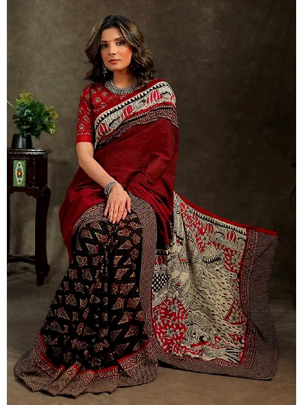 Exquisite Pure Mulmul Cotton Silk Saree with Digital Print-2