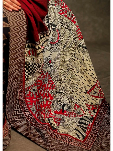Exquisite Pure Mulmul Cotton Silk Saree with Digital Print-3