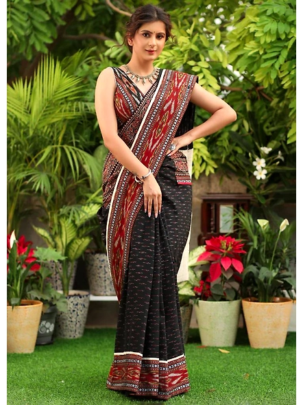 Pure Mulmul Cotton Silk Saree with Digital Print - Elegant Ethnic Attire