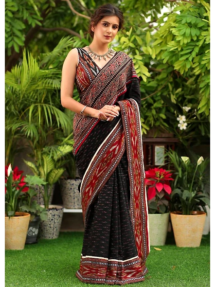 Pure Mulmul Cotton Silk Saree with Digital Print - Elegant Ethnic Attire