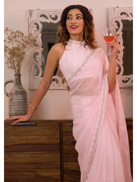 Buy Shiv Textiles Women's Polyester Ready To Wear Saree With Golden Belt Or  Unstitched Blouse Piece., Inditrunk