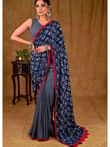 Timeless Beauty: Pure Mulmul Cotton Silk Saree - Luxury Blend of Elegance and Comfort