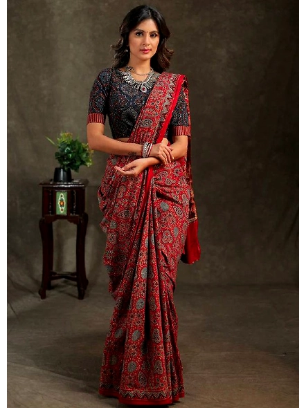 Exquisite Linen Saree: Luxury Blend of Pure Mulmul Cotton Silk-3
