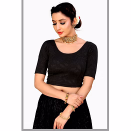 shiv ready to wear stretchable blouse - elegant polyester jacquard design