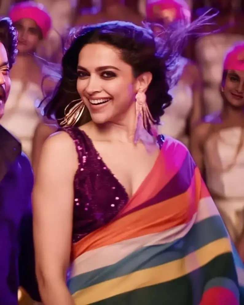 Deepika Padukone Georgette Saree with Sequin Embellished Blouse-SN-764