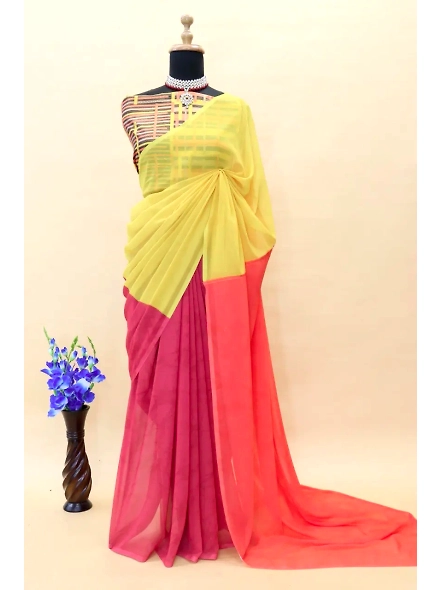 Elegant Red Georgette Digital Printed Saree-SN-762