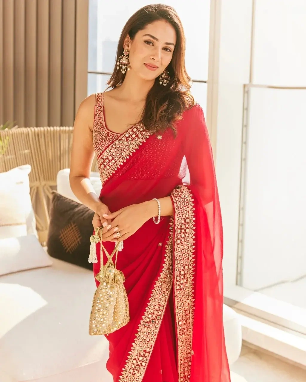 Red Rangoli Silk Sarees-1