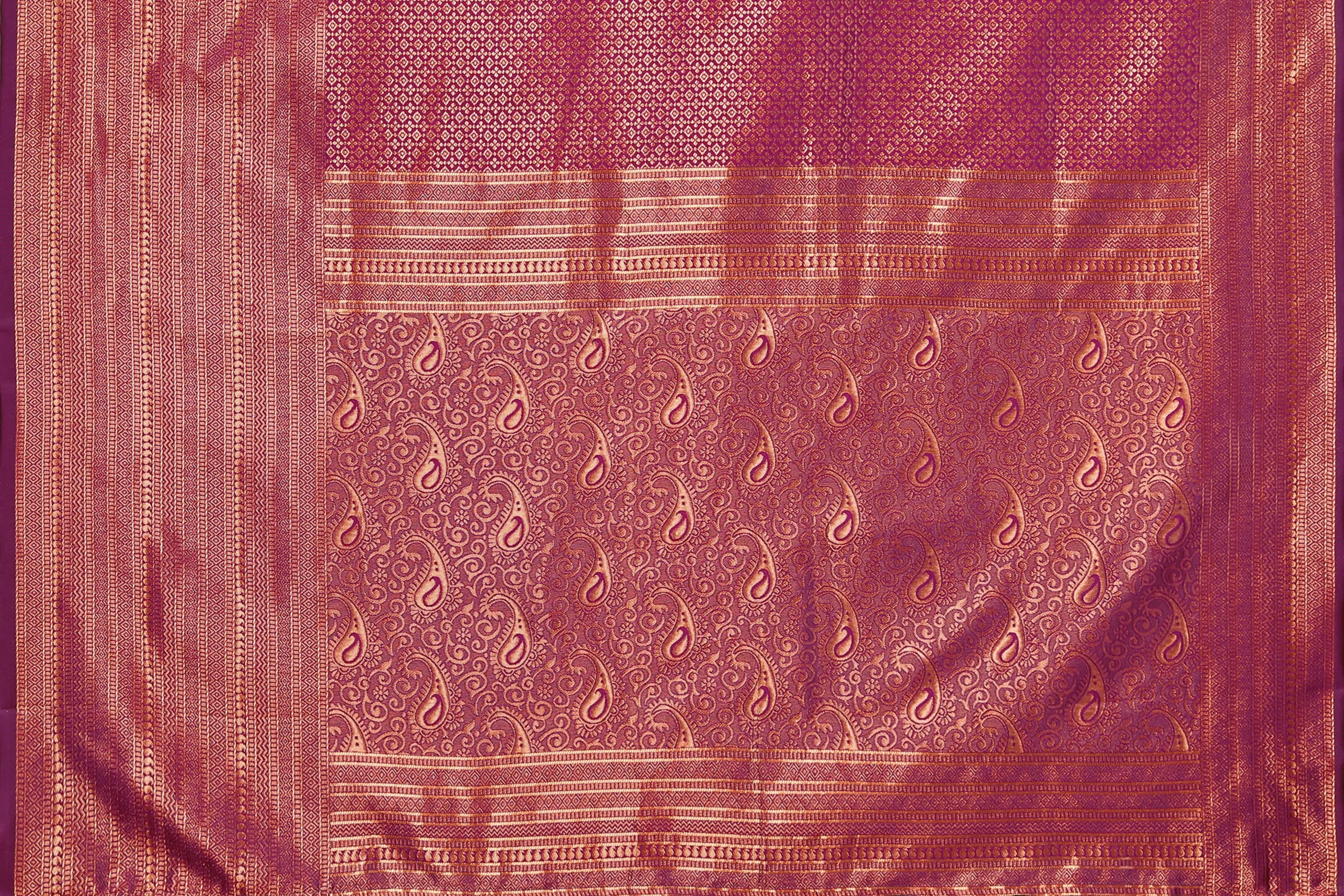 Jacquard Art Silk Weaving Saree-Purple-5