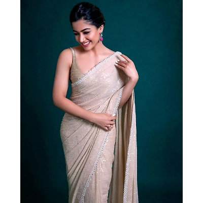 SHIV Exquisite Embroidered Bollywood Georgette Saree with Sequin Details