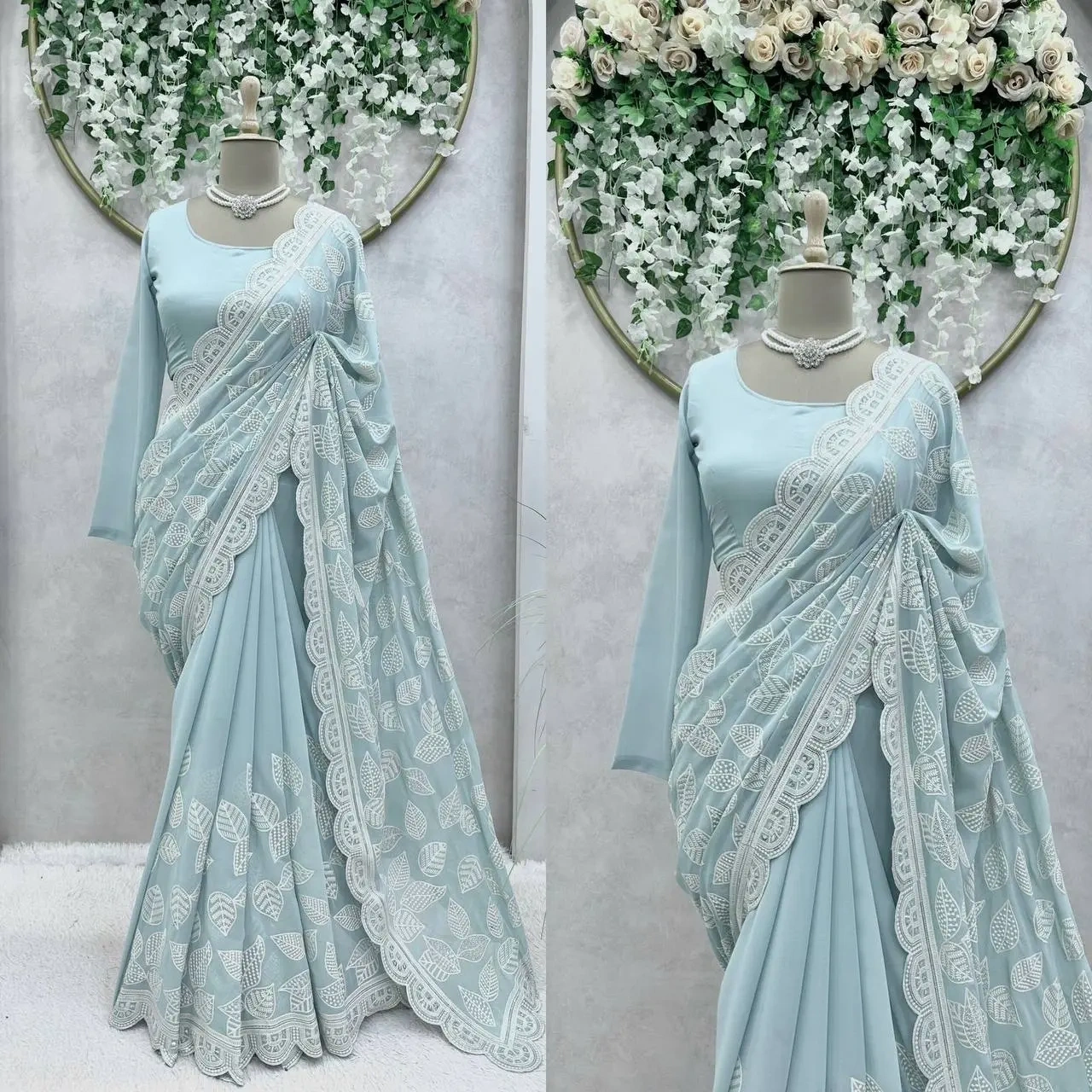 Shimmering Dream Faux Georgette Saree-KD465