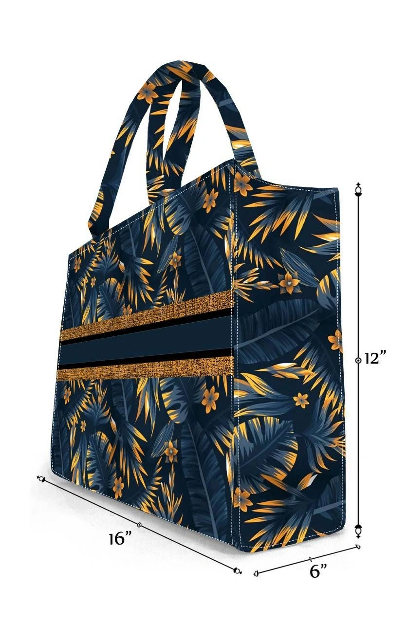 Geometric Printed Oversized Structured Tote Bag-1