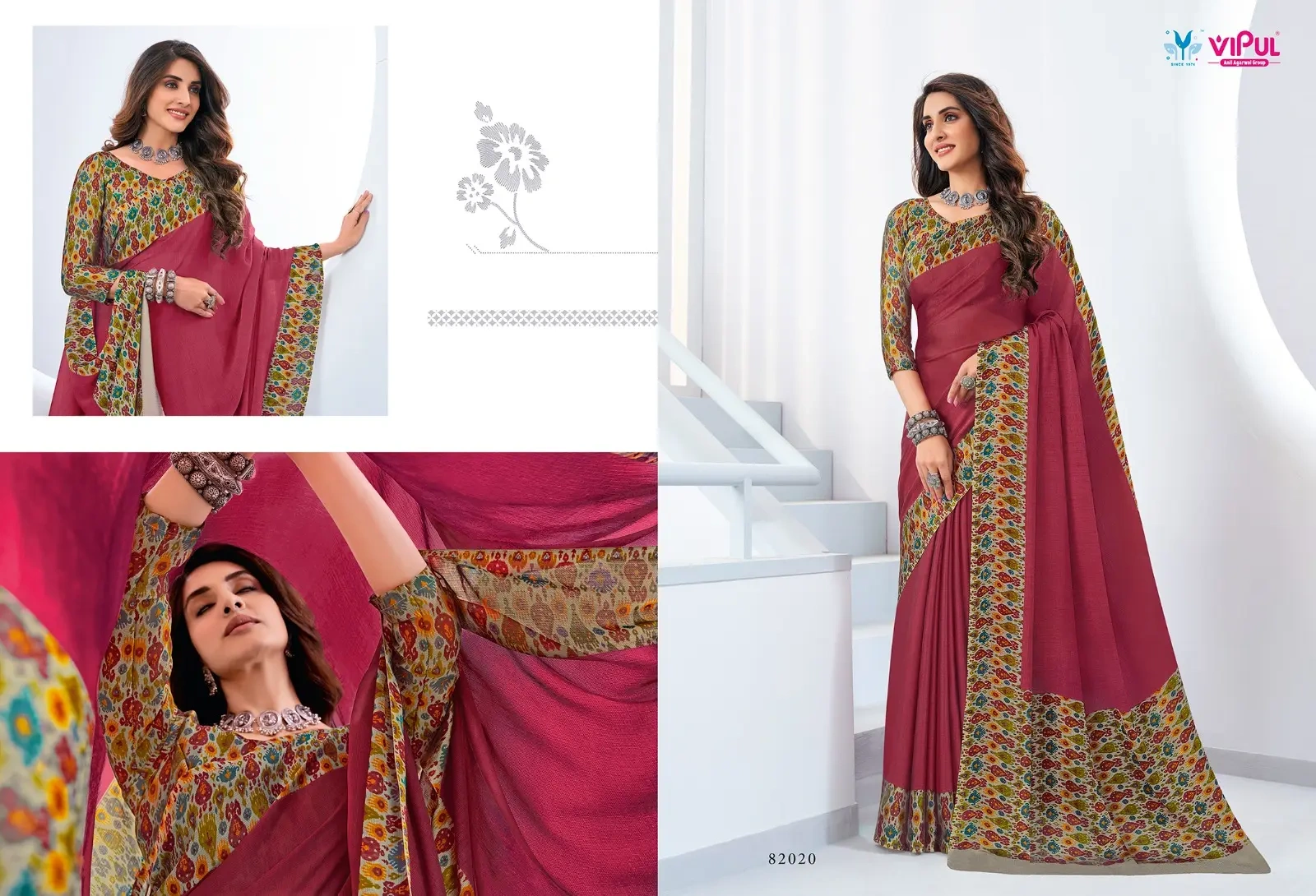 VIPUL FASHION PRESENTS JULIET CHIFFON TADKA CASUAL WEAR LATEST SAREES-9