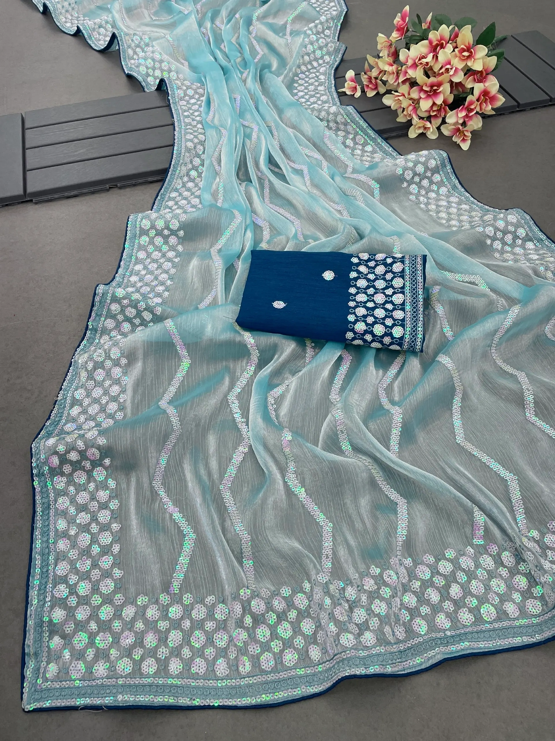 Elevate Your Style with Our Premium Jimmy Choo Sarees-C3-5