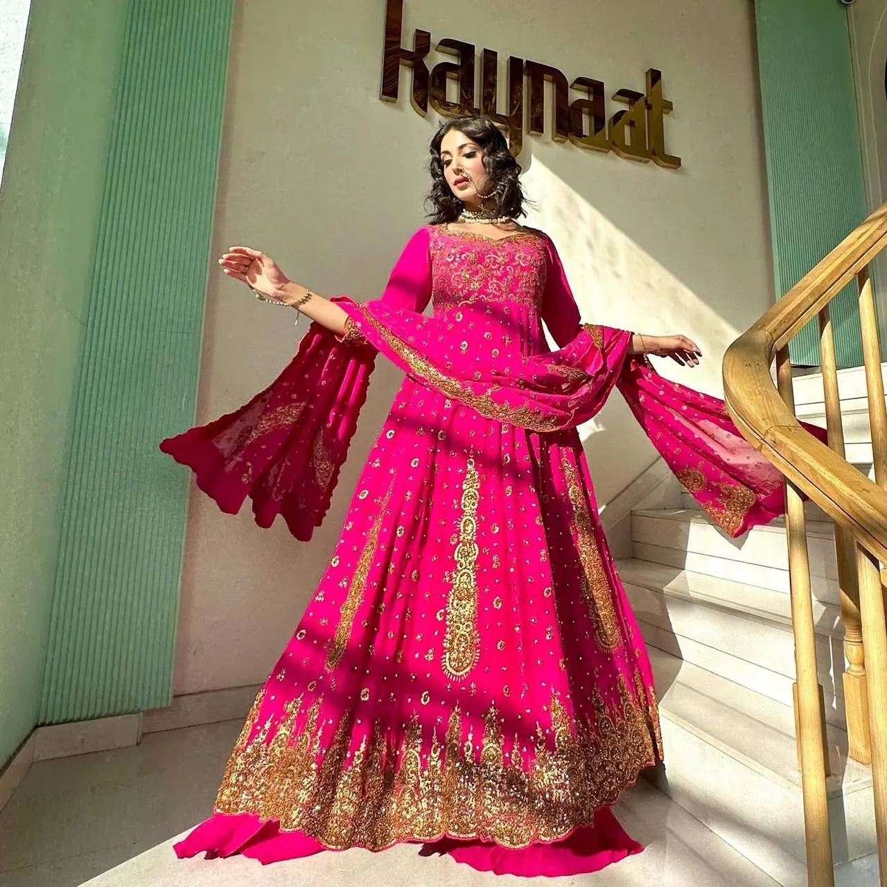 Outstanding Zari With Sequence Work Pink Sahara Suit-QRC210_M