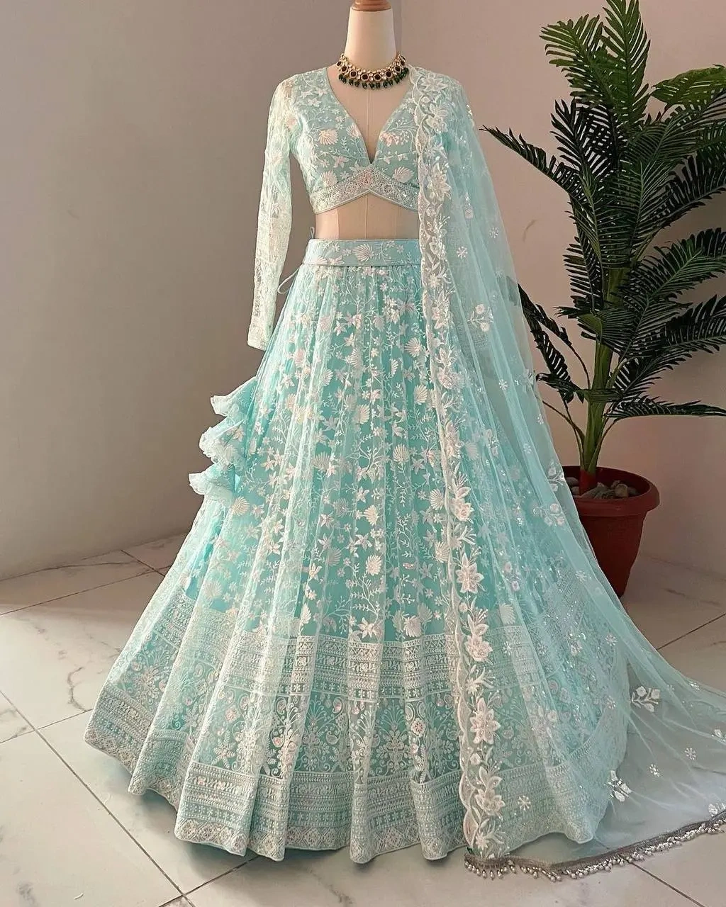 Wedding Special Lehenga Choli Set-QRC215_Blue