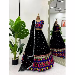 Black Georgette Lehenga for Navratri Festivities