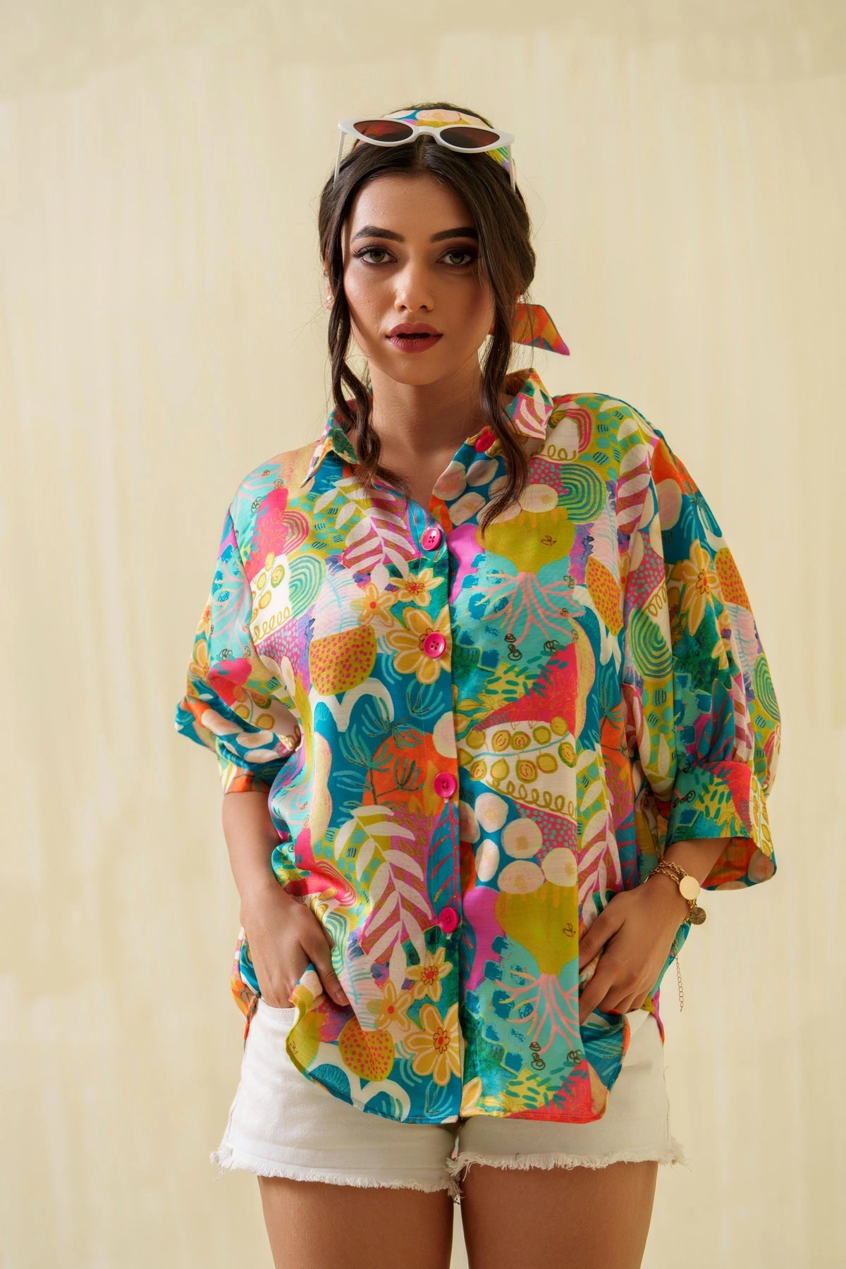 Picasso Linen Satin Printed Comfort Fit Shirt - Artistic Expression and Comfort-XS-3