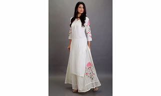 Ivory Hakoba Kurta & Pant Set