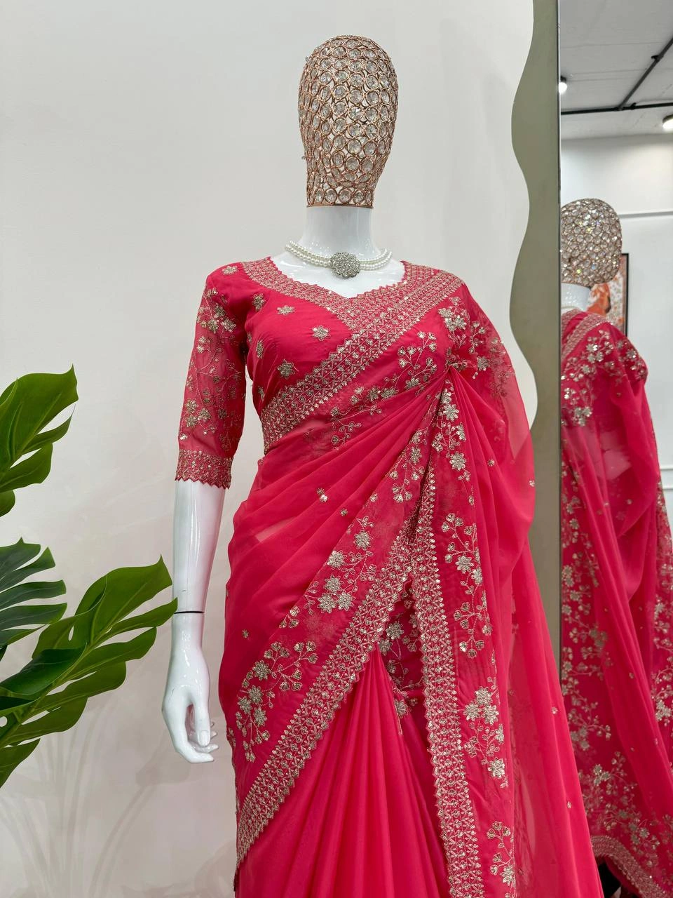 Designer Pink Saree for Weddings