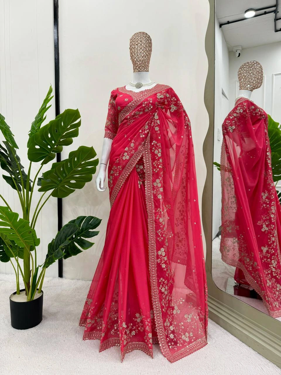 Designer Pink Saree for Weddings