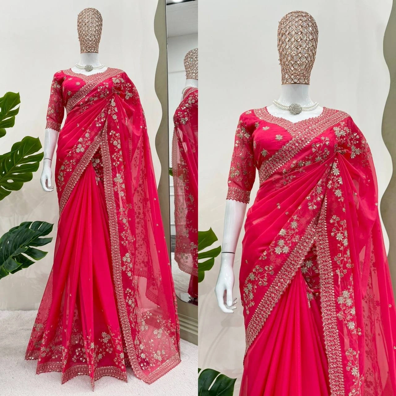 Designer Pink Saree for Weddings