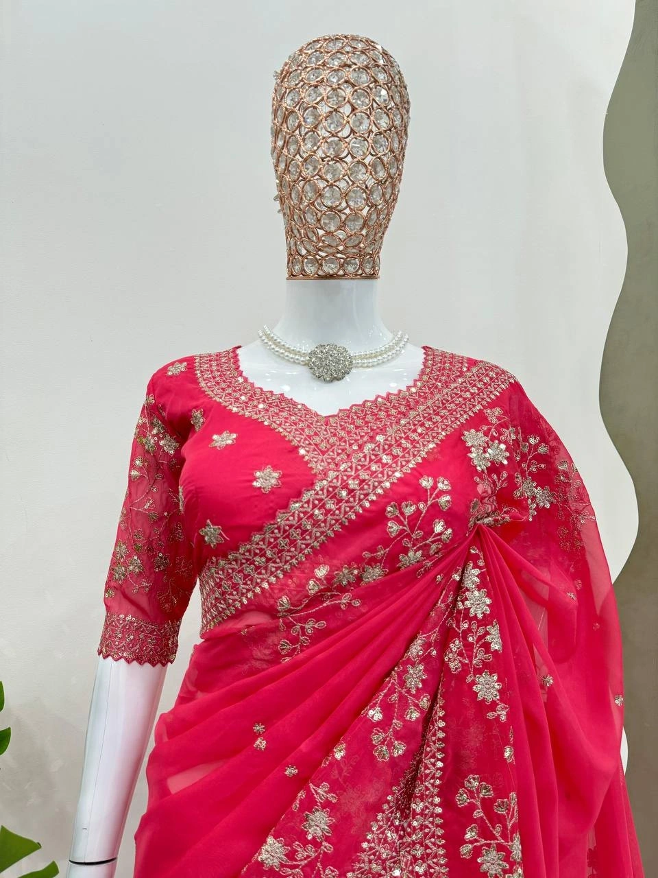 Designer Pink Saree for Weddings