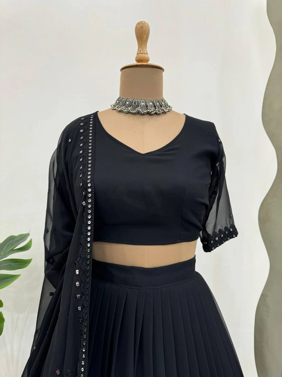 Black Georgette Lehenga Choli