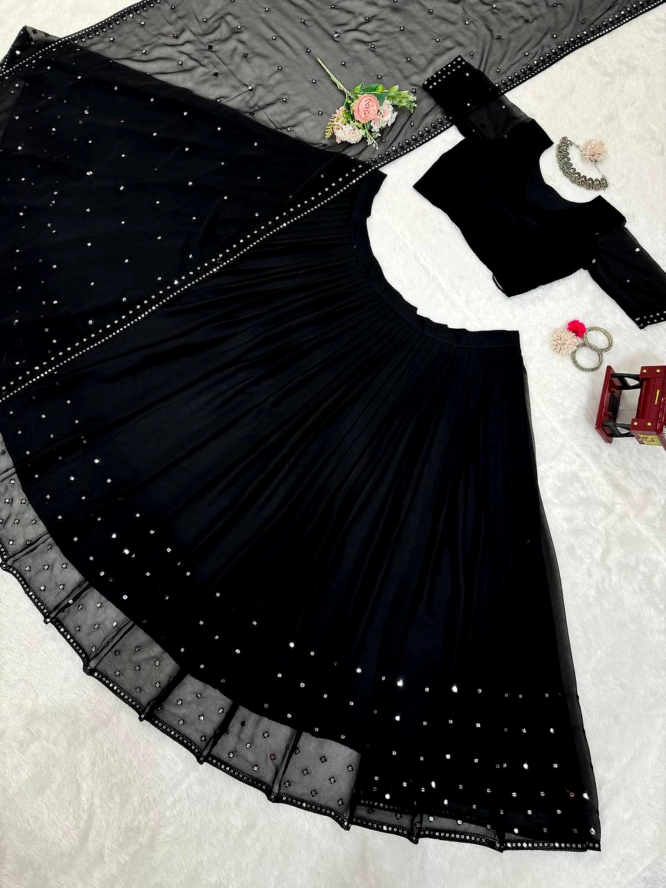 Black Georgette Lehenga Choli