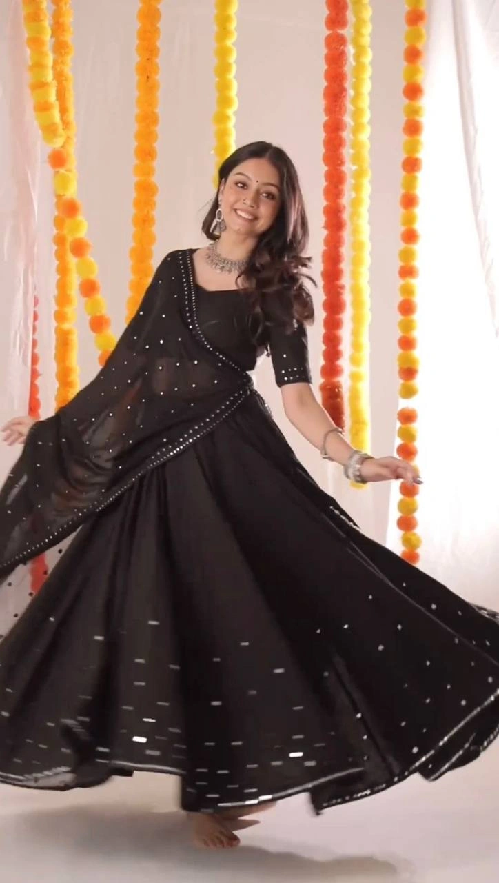 Black Georgette Lehenga Choli