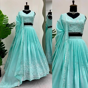 Roman Silk Thread Sequin Lehenga Choli