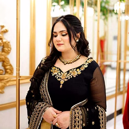shiv black georgette gown with exquisite sequins