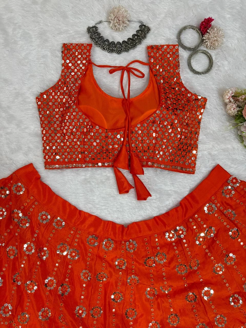 orange lehenga choli