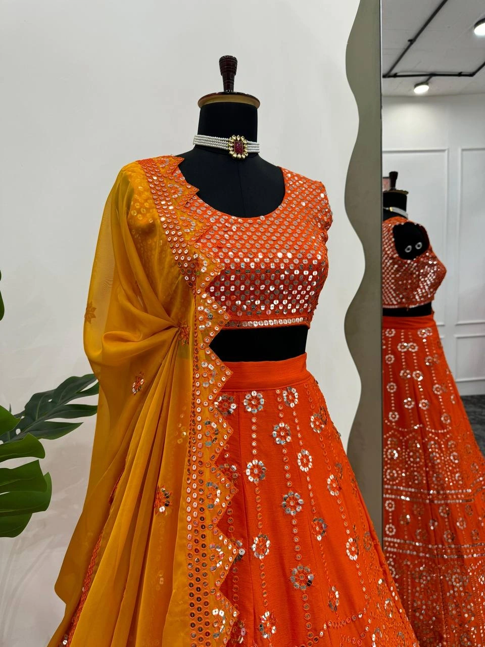 embroidered lehenga