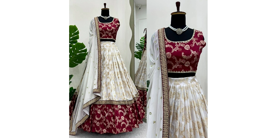 Exquisite Pure Zari South Indian Lehenga Choli