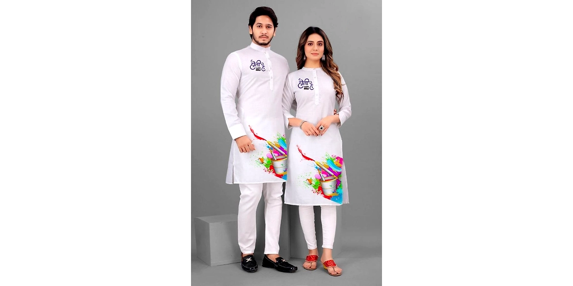 Holi Special Couple Kurta