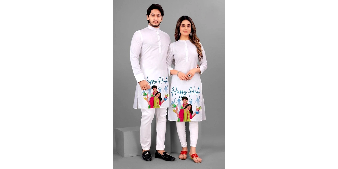 Holi Special Couple Kurta