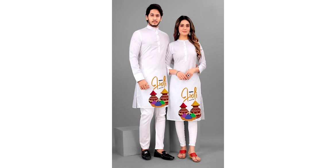 Holi Special Couple Kurta