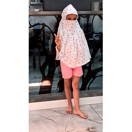 Shiva Tex Color Heart Design Cotton Scarf for Girls