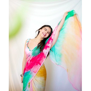 Alia Bhatt Multicolor Georgette Saree