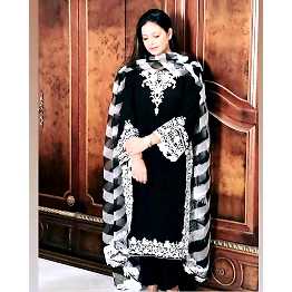 SHIV Elegant Georgette Kurti Set with Bottom & Dupatta